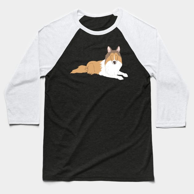 Rough Collie - Rough Collie Baseball T-Shirt by HarrietsDogGifts